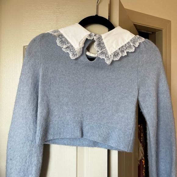 Gorgeous Majorelle Knit Collared Top - Picture 4 of 5